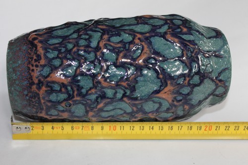 Rar- Scheurich Germany fat lava Keramik Vase 22cm 70er 70s ES Bay Roth vintage - Bild 7 von 13