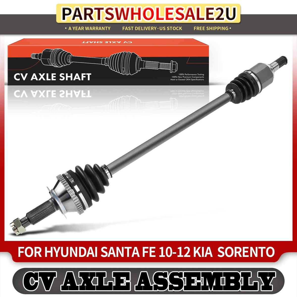 A Premium Cv Axle Rear Drive Shaft Rear CV Axle Assembly For 2010-2012  Hyundai Santa Fe 2011-2013 Kia Cardan Avant Droit Cv Axel