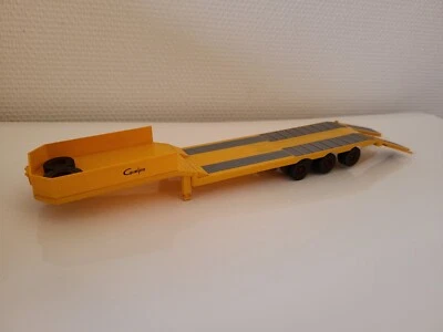 MINIATURE : SEMI REMORQUE SEULE 3 ESSIEUX PORTE CHAR NEUF - Photo 1/2