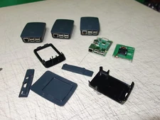 Lot of 4x * Raspberry Pi 3 Model B+ Micro Computer w/ PoE-HAT Board in Case