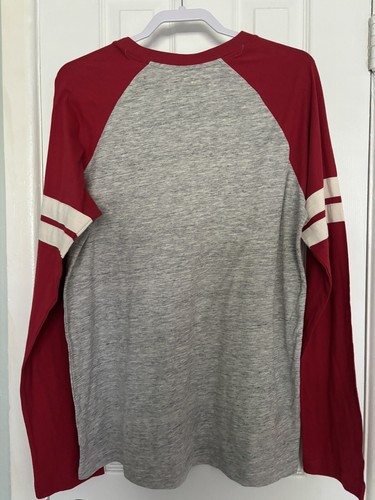 San Francisco 49ers Long Sleeve T-Shirt Men's L Gray Red White Stripes on Sleeve - Picture 2 of 9