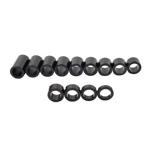 Wheel Axle Spacers ID 1" OD 1 1/2" For Harley Touring Road Glide Softail BLK - Picture 10 of 11