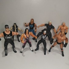 WCW Wrestling Figures 90s Bundle Marvel Toy Biz Bandai Hitman Hulk Sting Gold
