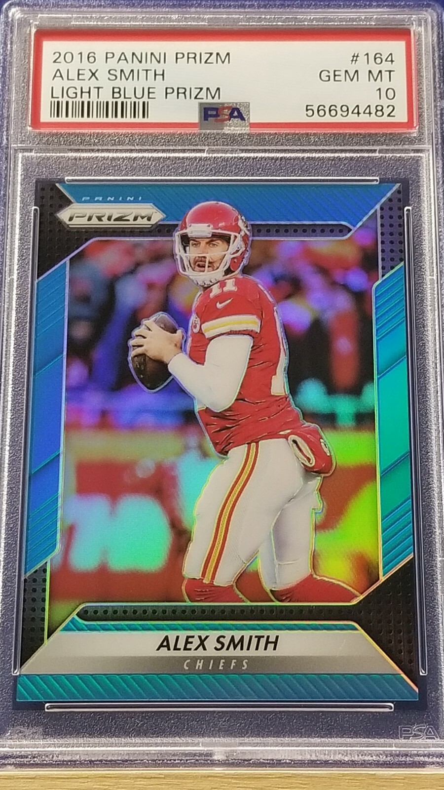 Alex Smith - 2016 Panini Prizm Light Blue Prizm   PSA 10  #8/199