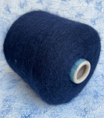 Kid Mohair Yarn 100g/ 850m 70/30% Kid Mohair/Silk Color Dark Blue, per 100g