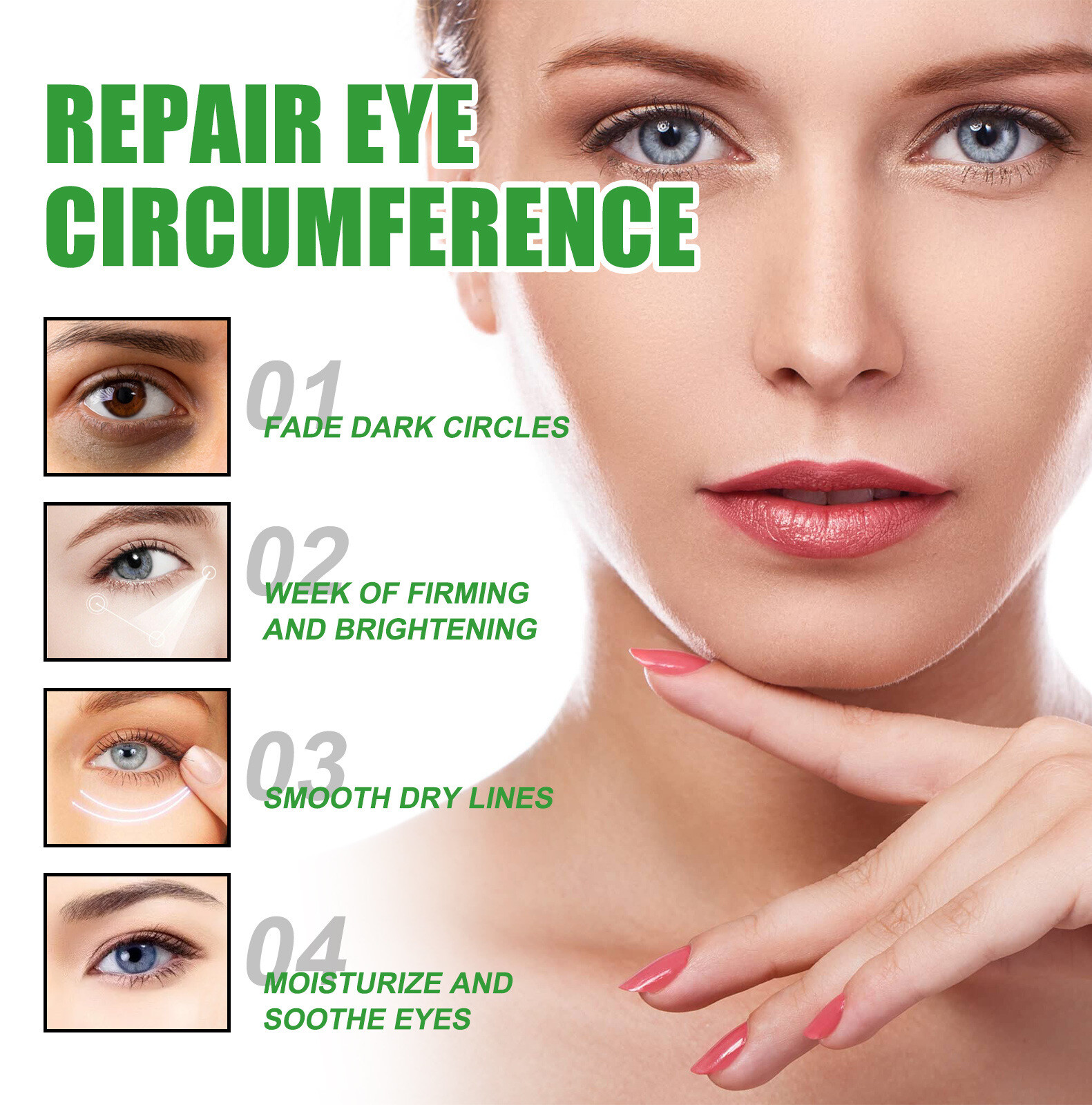 Aloe Vera Eye Serum Dark Circles Under Eye Treatment Reduce Eye Bags