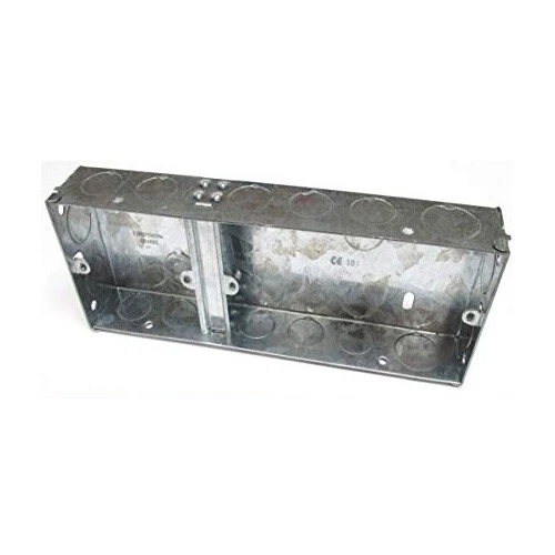 CONTACTUM MBBT35 35MM DEPTH GALVANISED METAL TWO GANG + ONE GANG BACK BOX TRIPLE