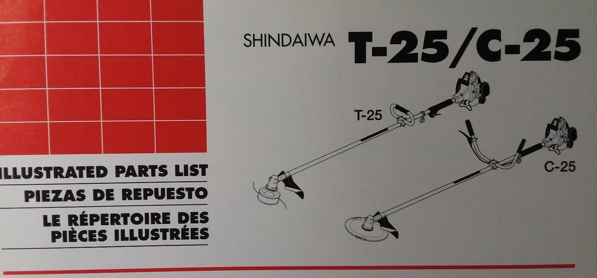 Shindaiwa T-25 C-25 Gas 2-cycle Brush Saw & Line Trimmer Parts