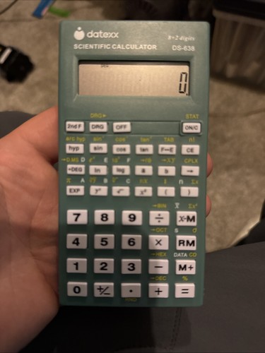 Datexx blau wissenschaftlicher Taschenrechner DS-638 C mit statistischer Funktionshandbuch GETESTET - Bild 1 von 3