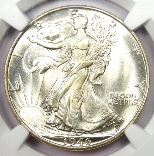 1946-S Walking Liberty Half Dollar 50C. NGC MS67+ Plus Grade - $11,000 NGC Value