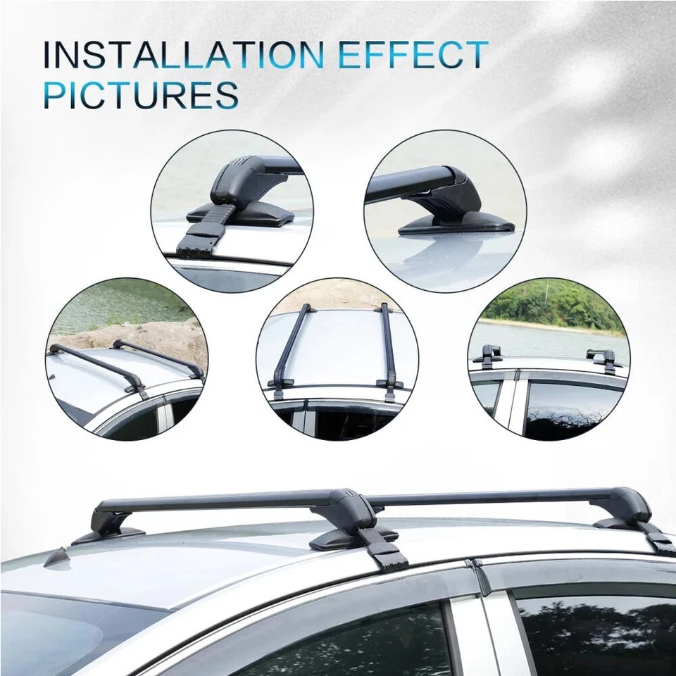 Portaequipajes y cerradura barra transversal portaequipajes y portaequipajes para VW Volkswagen Jetta 43,3" Foto 3 de 4