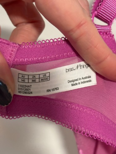 Bras N Things size 14E bra purple NWOT - Picture 4 of 5