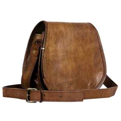 Bold Womens Vintage Genuine Brown Leather Messenger Shoulder Cross Body Bag New