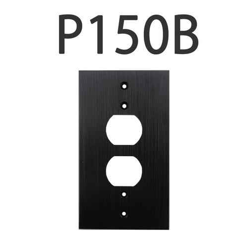 1x Aluminum Wall Panel Plate US AC Power socket Duple Receptacle Cover - Picture 7 of 28