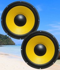 😍 COPPIA WOOFER 38 CM 8 OHM 15" 800W ALTOPARLANTI PANNELLO AUTO CASSE ACUSTICHE