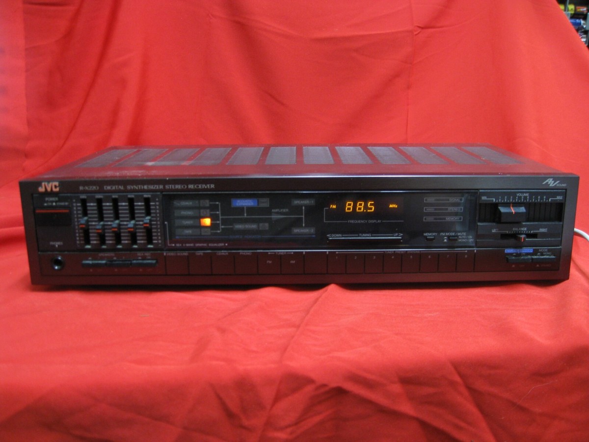 JVC Digital Synthesizer Stereo Receiver AM FM phono tape R-X220