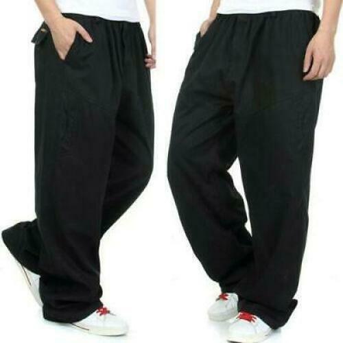 Pantalones cargo holgados con bolsillos sueltos para hombre largos cómodos transpirables pantalones de hip hop M - Imagen 16 de 18