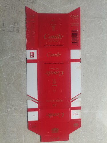 opened empty cigarette hard pack--84 mm-China-Csmile-export