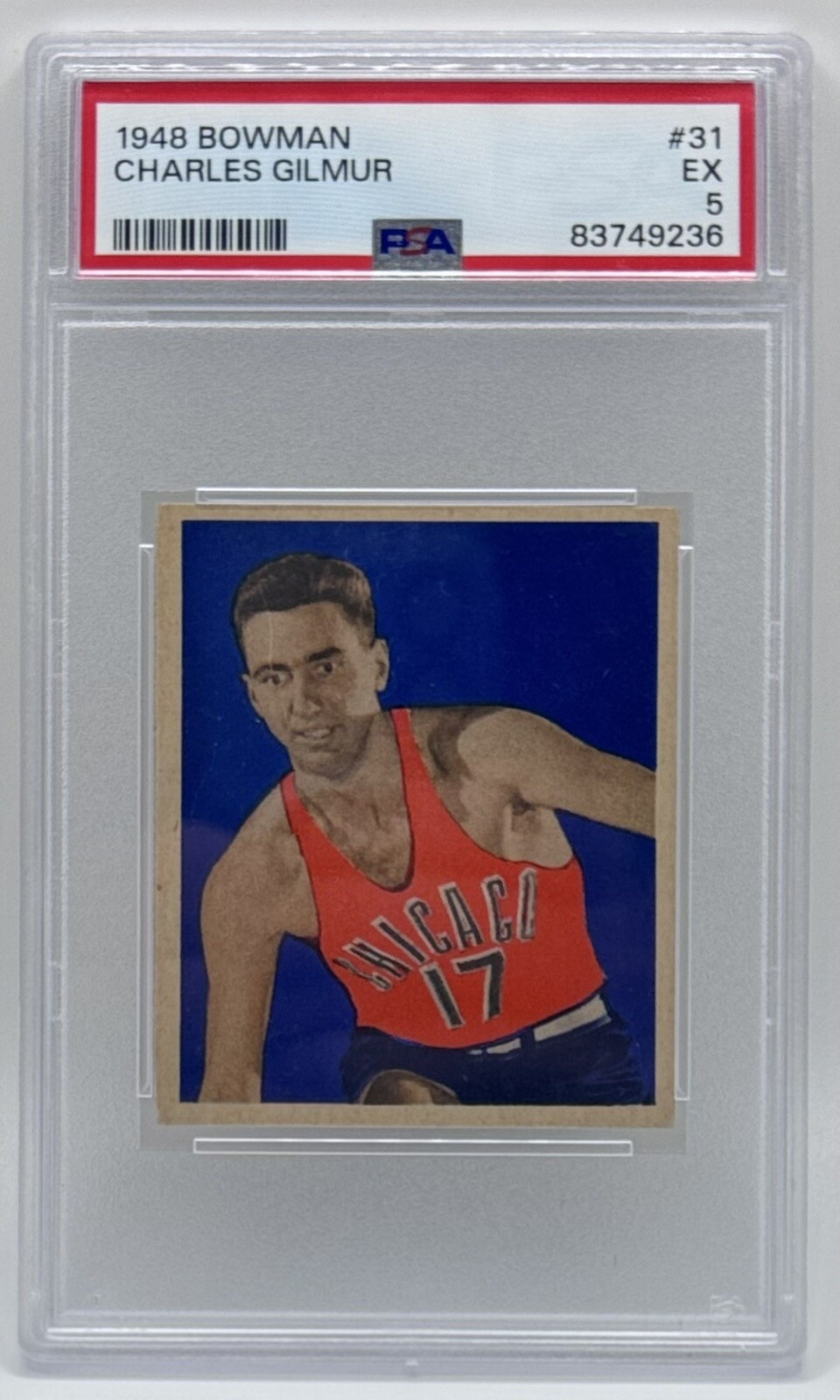 1948 Bowman #31 Charles Gilmur PSA 5 CENTERED