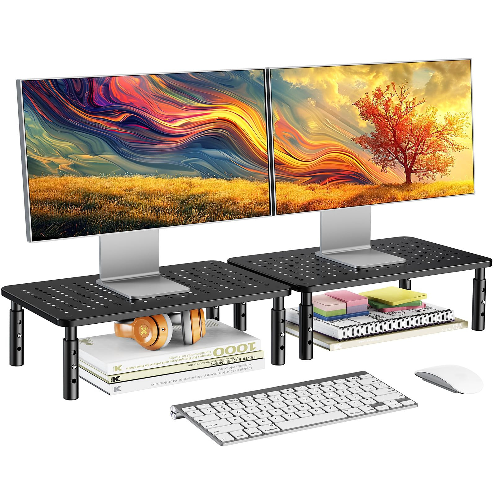 Monitor Stand for Desk, Computer Monitor Stand Height Adjustable, Monitor Ris...-image