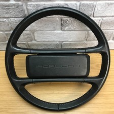 Genuine Porsche 911 Carrera, SC, 930 G Model black leather steering wheel.  17D