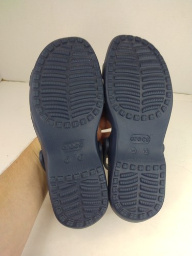 Crocs Meleen 205472 Women's Crossband Navy Blue Comfort Strap Sandals Size 10 - Picture 7 of 11