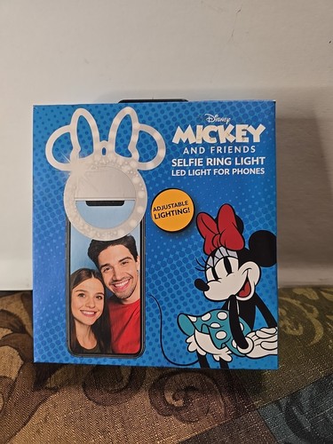 Disney Mickey & Minnie Mouse Cell Phone LED Adjustable Selfie Ring Light *NEW* - Picture 1 of 5