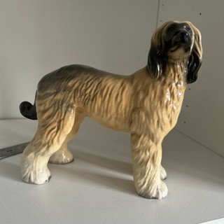 LARGE AFGHAN HOUND DOG FIGURINE MADE IN ENGLAND BY COOPERCRAFT