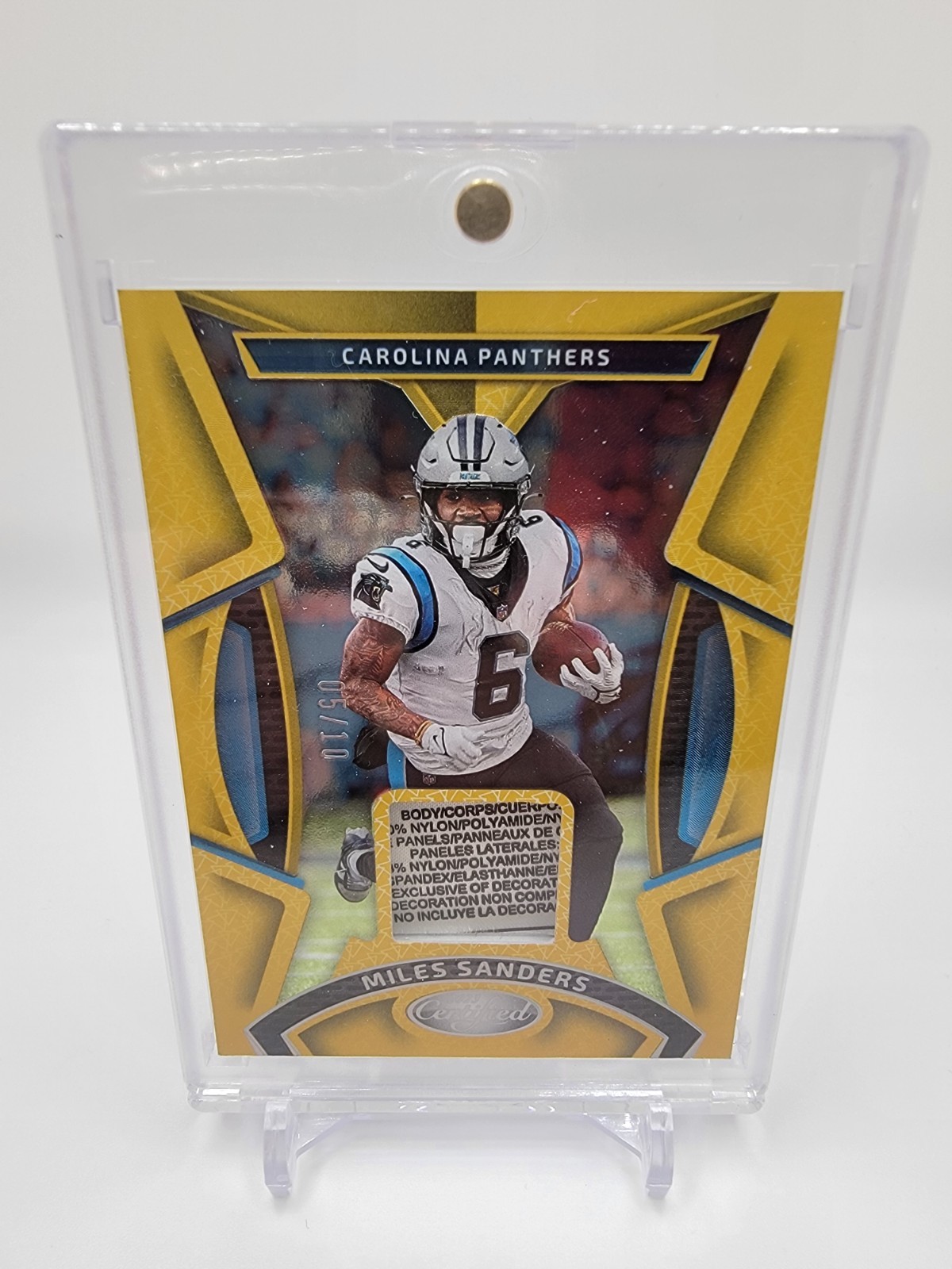2023 Panini Certified Miles Sanders Laundry Tag Gold Etch RPA /10  