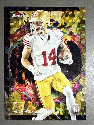 SSP #1/20 FINEST GOLD PRIZM 2024 RICKY PEARSALL 49ERS ROOKIE RC - Imagen 1 de 8