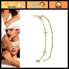 Dainty Gold Hand Chain Bracelet Set - Adjustable Non-Tarnish Jewelry for Women,