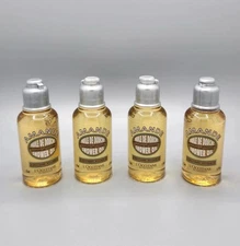 Set of 4 L'Occitane En Provence Amande Almond Shower Oil Natural 1.1 oz NEW