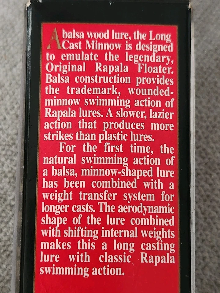 Rapala Long Cast Minnow LCM10 Hot Chub(限量版)2002 — 第 3/3 张图片