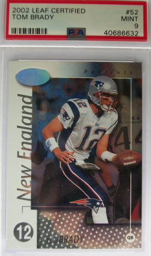 2002 LEAF CERTIFIED TOM BRADY #52 BASE PSA MINT 9 READ