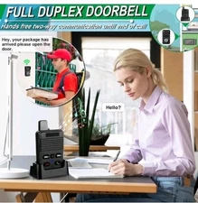 Wireless Doorbell, Hands Free Intercom Doorbells 1000ft Range, Full...