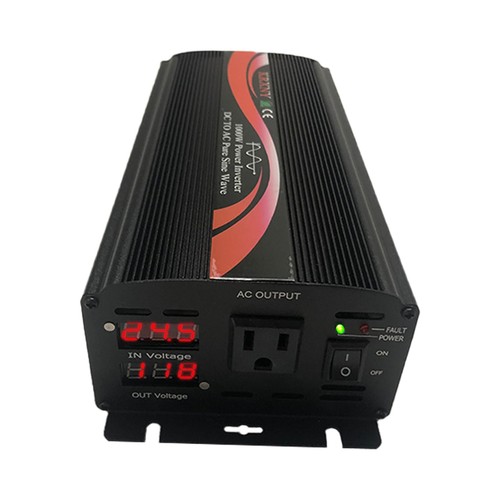 1000W Power Inverter 24V DC to 120V AC Pure Sine Wave for RV Home Solar from US