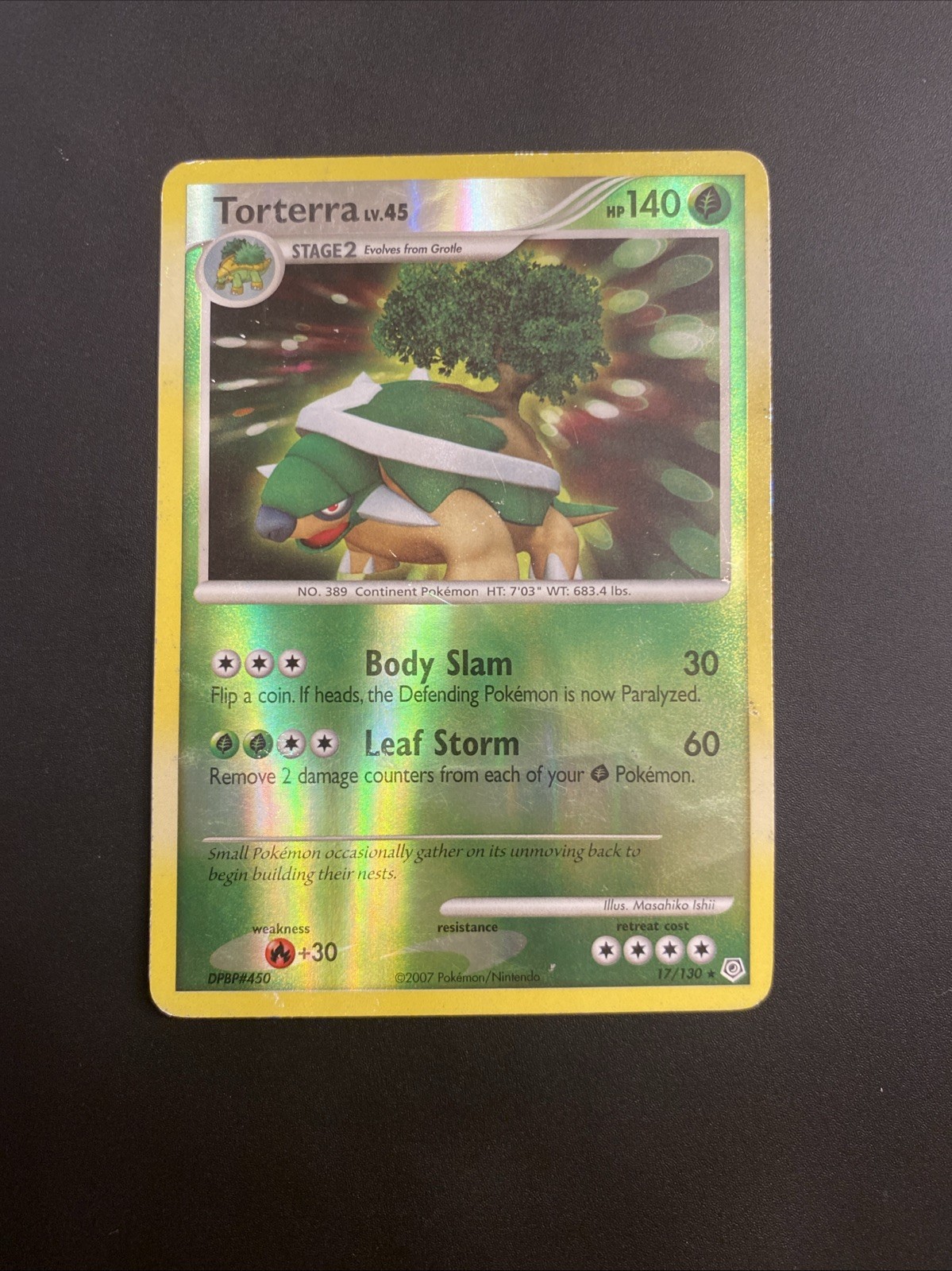 Torterra 17/130 Diamond and Pearl Reverse Holo