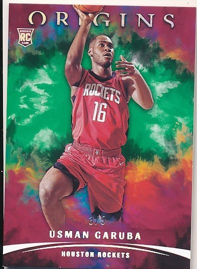USMAN GARUBA 2021-22 PANINI ORIGINS GREEN #73 RC ROOKIE ROCKETS SP #3/5 MINT