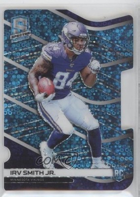 2019 Spectra Rookies Neon Blue Prizm Die-Cut 33/50 Irv Smith Jr Rookie RC 17jx