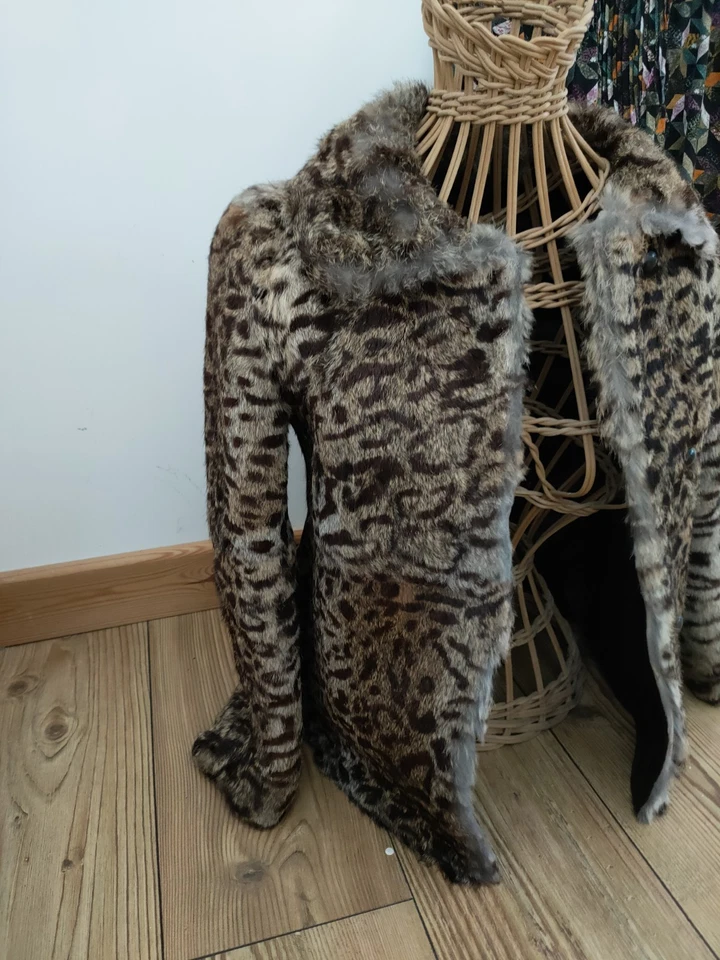 Isabel Marant primo Real Rabbit Fur Leather Jacket 34 Uk6 TTS leopard print - Image 2 of 4