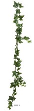 Guirlande de Lierre artificiel Vert - H 180 cm - 68 feuilles D11 cm et 9 cm - c