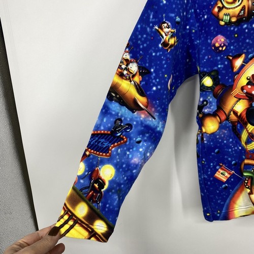 Tokyo Disneyland Mickey Minnie Space Sweatshirt Big Kids Small Colorful Graphic - Picture 4 of 11