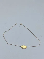 Forstner 14k Gold Personalized "Linda" Signet 9" Bracelet 0.7g