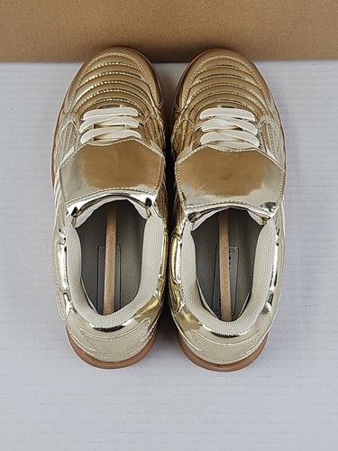 Scarpe sneakers stringate Steve Madden Madrid oro donna taglia 7 pieghevoli - Foto 9 di 15