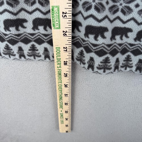 Chubbies Pullover Mens Large Gray Black Bear Tree Fair Isle Fleece Cozy Outdoors - Picture 8 of 8