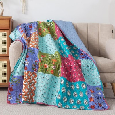 All is Bright 50'' x 60'' Quilted Throw Blanket, Summer Lightweight Throw Quilt...