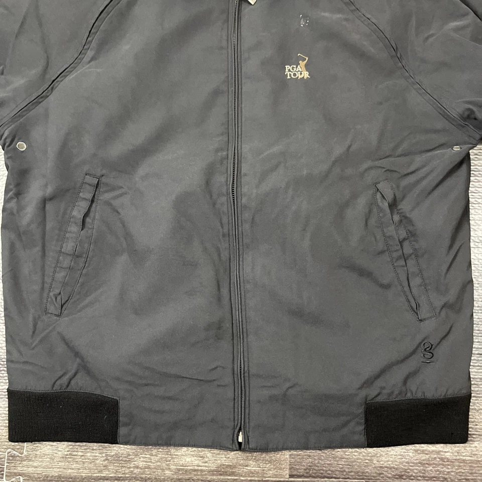 Vintage PGA Tour Convertible Windbreaker Jacket/Vest Black Large Casual Golf Y2K - Image 4 of 4