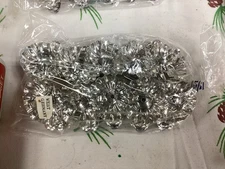 Vintage Christmas Tree   Pinecone Clip Candle Holders Silver W.germany Nos