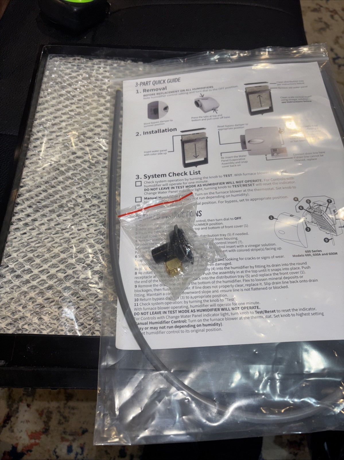 Maintenance Kit Model No. 35 Water Panel Humidifier Aprilair