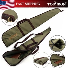 TOURBON Hunting Bag Rifle Slip Scoped Case Shotgun Cover Foldable Tactical Green